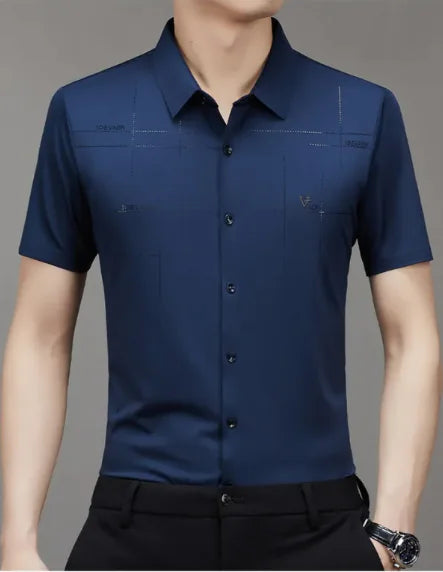 Seamless Striped Men's Business Shirt