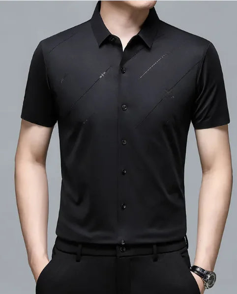 Seamless Striped Men's Business Shirt