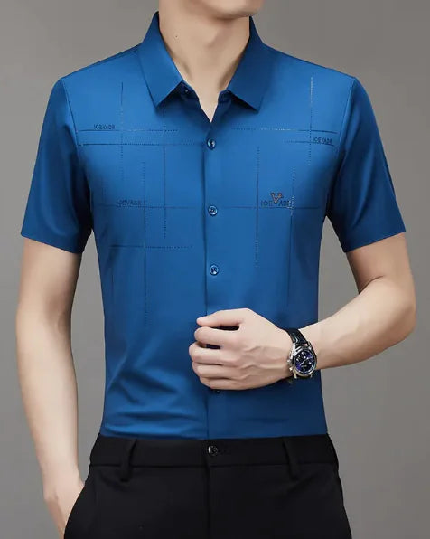 Seamless Striped Men's Business Shirt