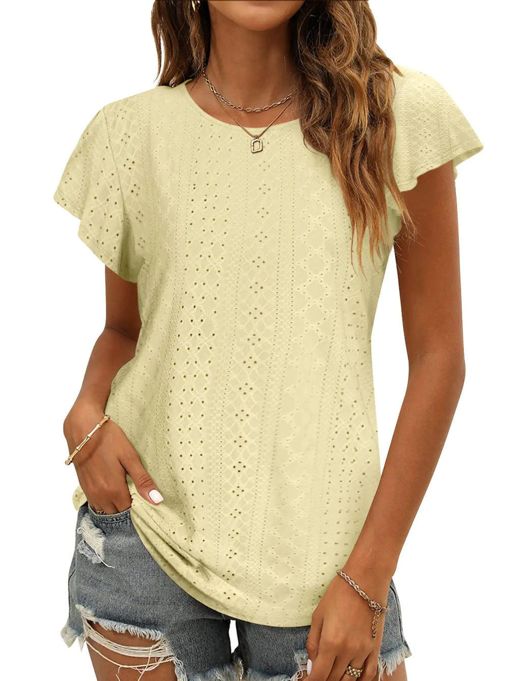 Summer Ruffle Sleeve Casual Blouse