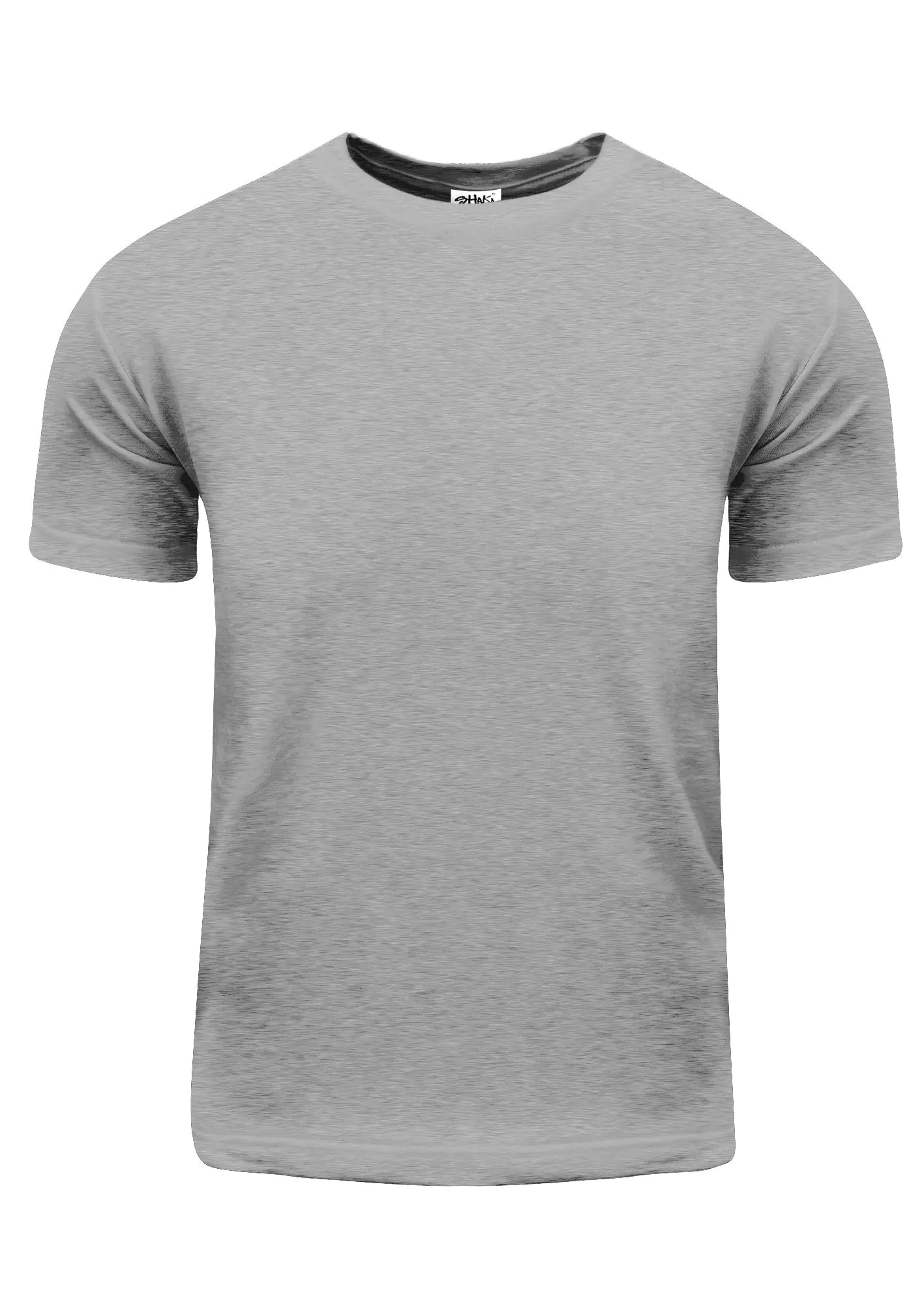 Shaka Wear Mens Cotton T-Shirt – Basic Short Sleeve Crew Neck Plain Classic Tee Top Tshirts Active Regular Big Size ACS05 H.Grey 5X