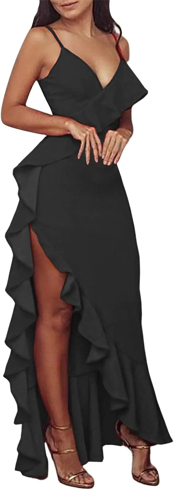 Chic Strap Ruched Cocktail Dress