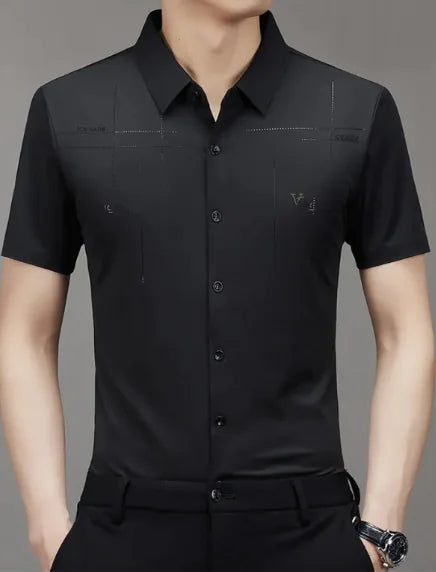 Seamless Striped Men's Business Shirt