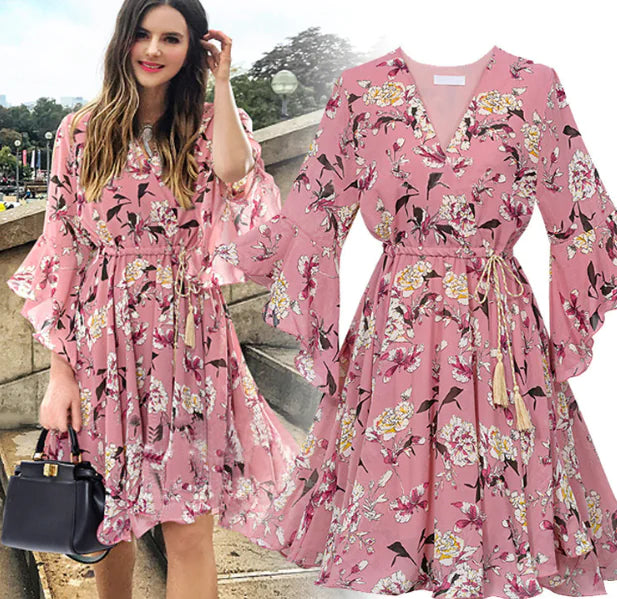 Summer 2020 Women's Floral A-Line Dress