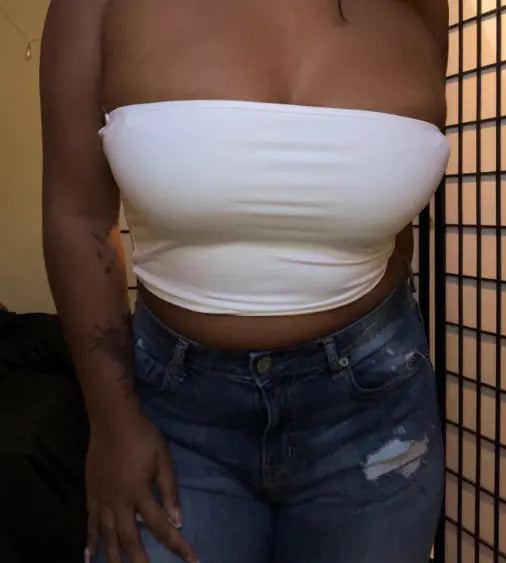 2020 Women's Solid Color Strapless Top Shirt