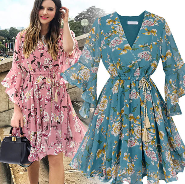 Summer 2020 Women's Floral A-Line Dress