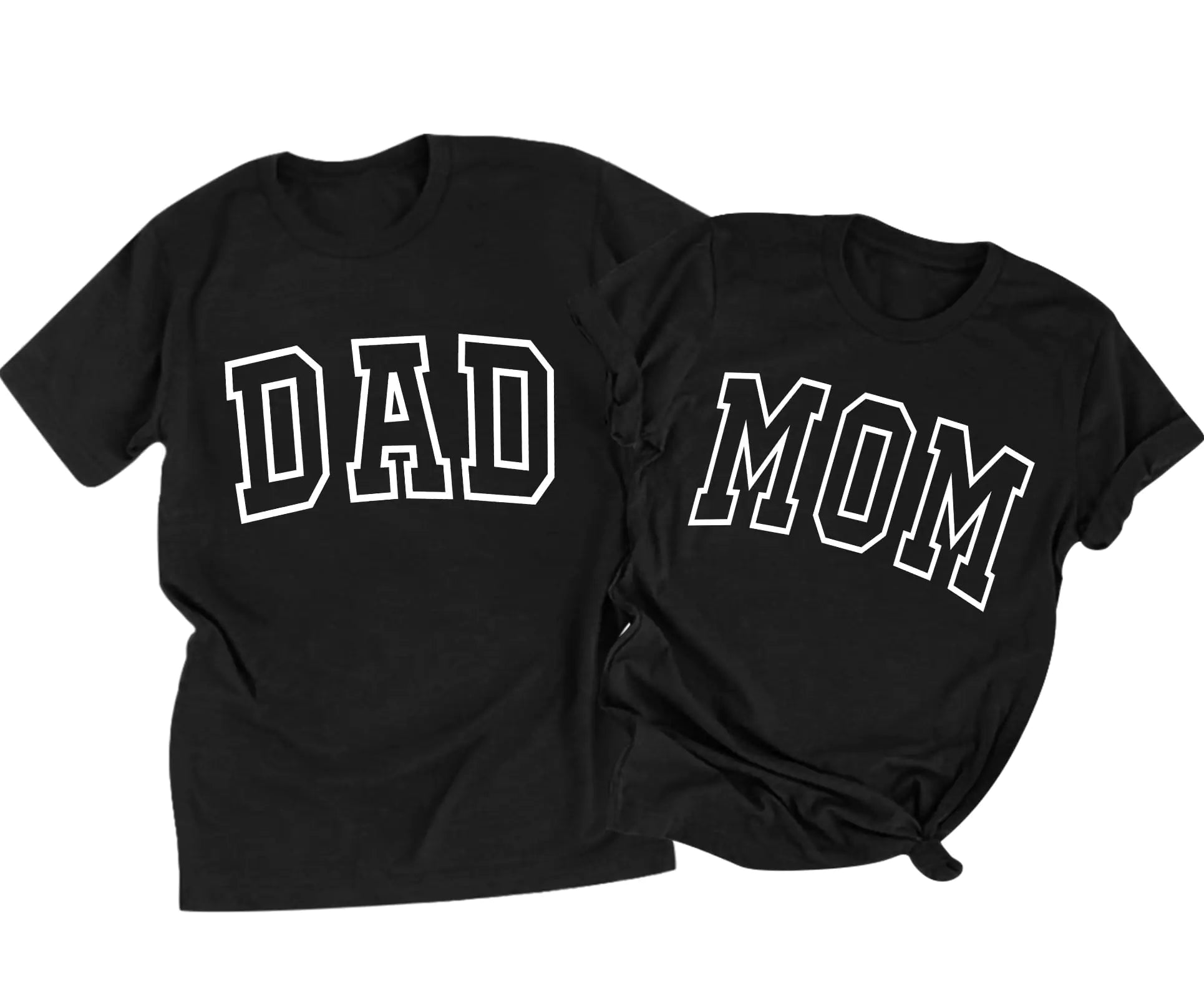 Ithalt Mom Shirt Dad Shirt Mom Dad Parents Shirts Pregnancy Announcement Tshirts Matching Outfits Couple T-Shirts(MomBlack XX-Large)