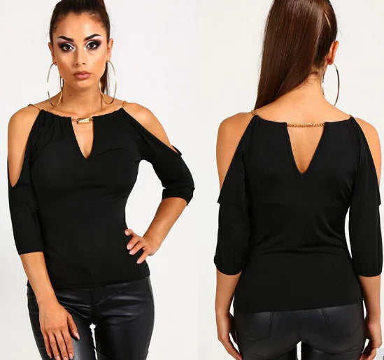 Chic Off-Shoulder Casual Tee