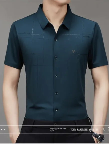 Seamless Striped Men's Business Shirt