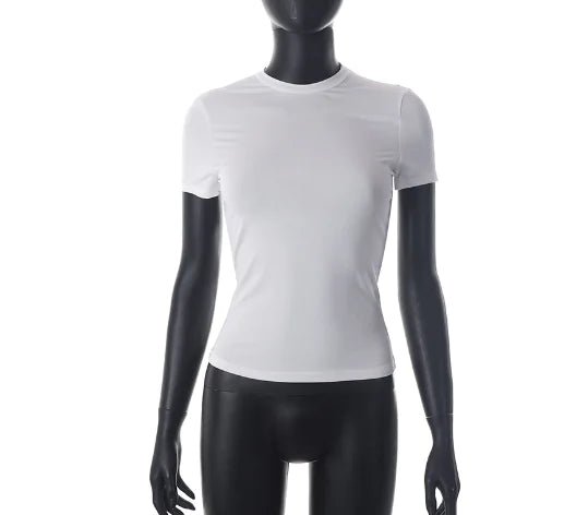 Casual Solid Color Cropped T-Shirt for Women