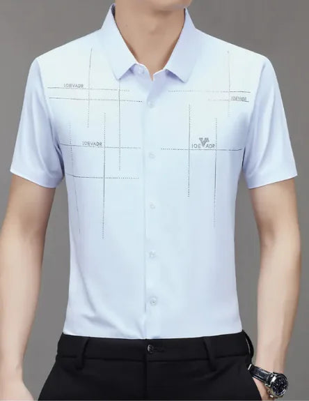 Seamless Striped Men's Business Shirt