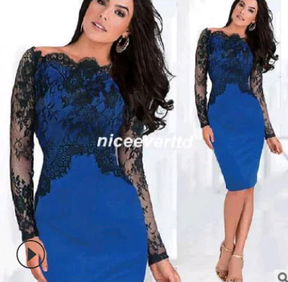 Lace-Trimmed Fall Elegance Dress