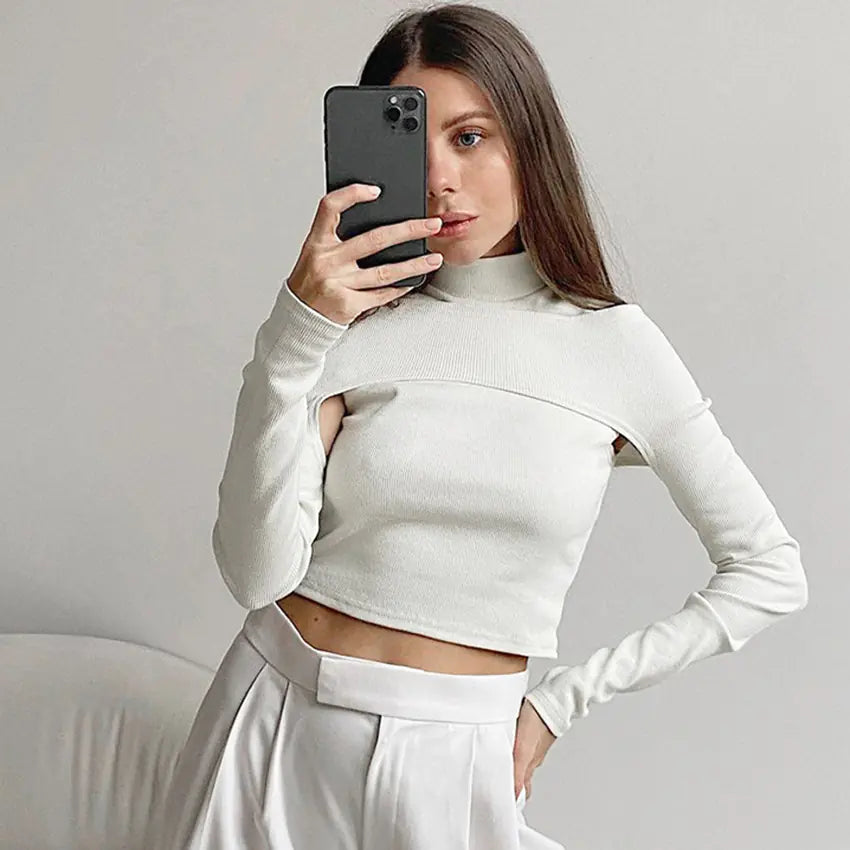 Chic Strapless Cotton Tee for Women